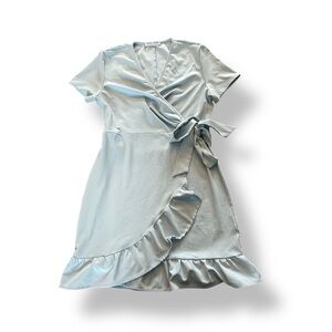 [Kate Kasin] Baby Blue Wrap Dress